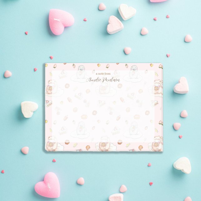 Notas Post-it® Pingüino de oveja acuarela en dulces sueña nombre  (Subido por el creador)