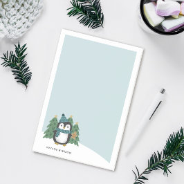 Notas Post-it® Pingüino de pequeños Navidades | Nombre