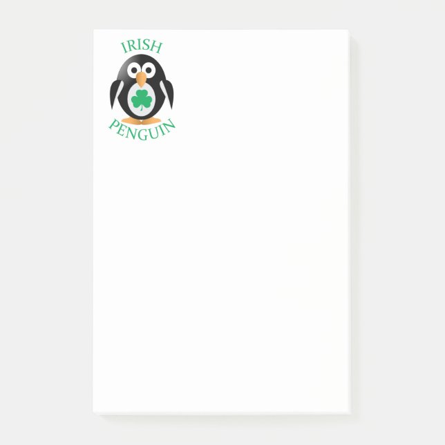 Notas Post-it® Pingüino irlandés (Anverso)