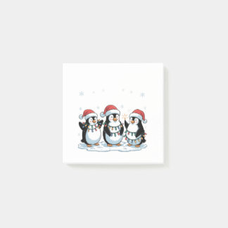 Notas Post-it® Pingüino lindo con Santa Hat Xmas Penguin Lover