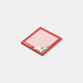 Notas Post-it® Pingüino navidad con bolas de nieve ondeando