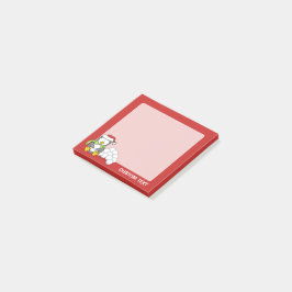 Notas Post-it® Pingüino navidad sentado con bolas de nieve