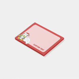 Notas Post-it® Pingüino navidad sentado con bolas de nieve