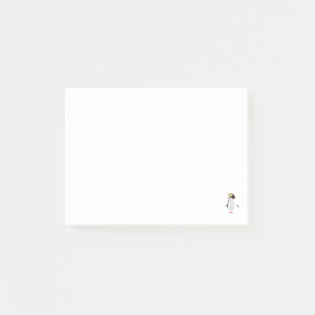 Notas Post-it® Pingüino Saltarrocas Adorable Animal Antártico Div (Anverso)