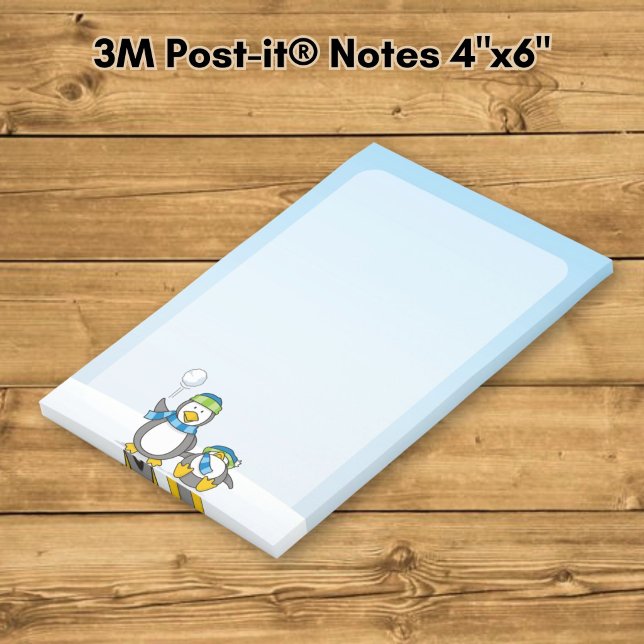 Notas Post-it® Pingüinos lanzando bolas de nieve (Subido por el creador)