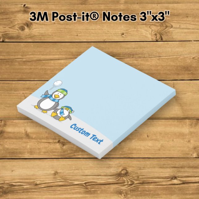 Notas Post-it® Pingüinos lanzando bolas de nieve (Subido por el creador)