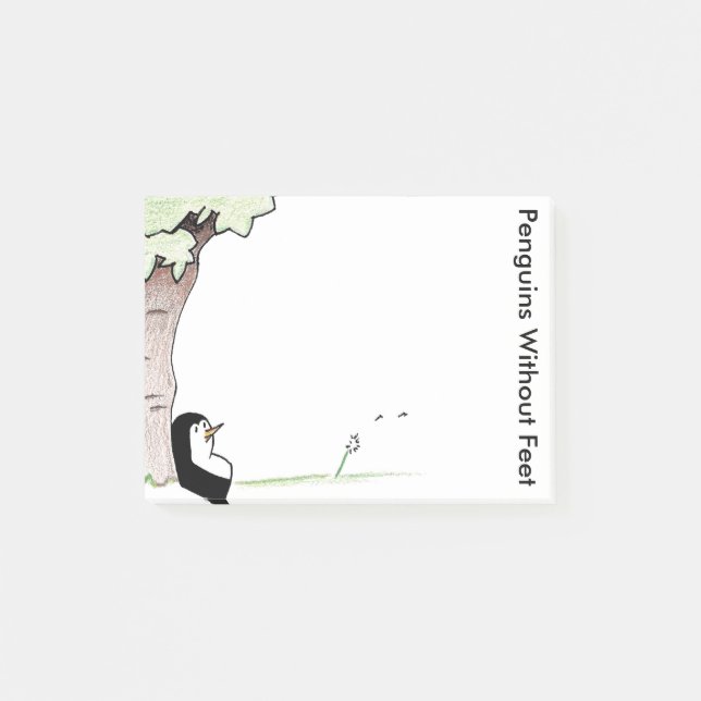 Notas Post-it® Pingüinos sin pies (Anverso)