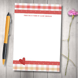 Notas Post-it® Pink and Tan Retro Plaid