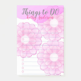 Notas Post-it® Pink Anemone Things to DO Post-It Notes