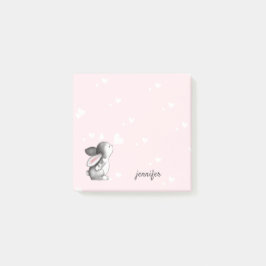 Notas Post-it® Pink Bunny Heart Post anota