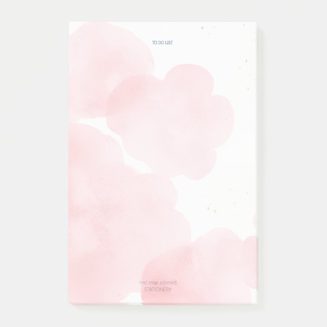Notas Post-it® Pink Clouds To Do List Pad (Anverso)