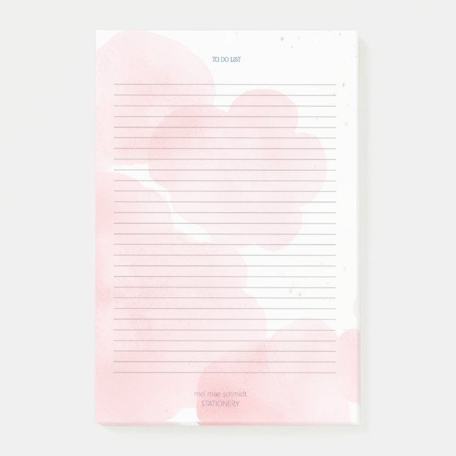 Notas Post-it® Pink Clouds To Do List Pad (Anverso)