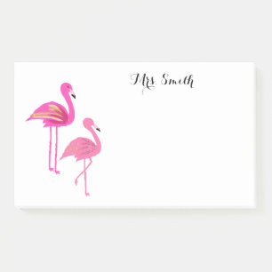 Notas Post-it® Pink Flamingo Teacher anota Post-it