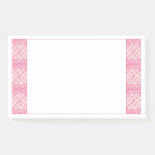 Notas Post-it® PINK HEART QUILT 10x6 Post It Notepad