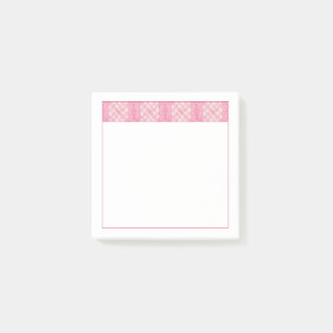 Notas Post-it® PINK HEART QUILT 3x3 Post It Notepad