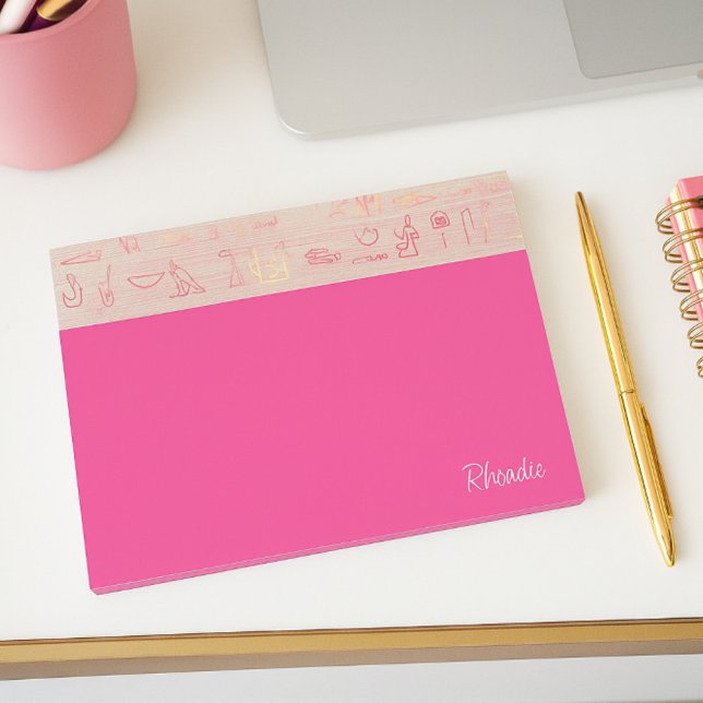 Notas Post-it® Pink Hieroglyph Luxe (Subido por el creador)