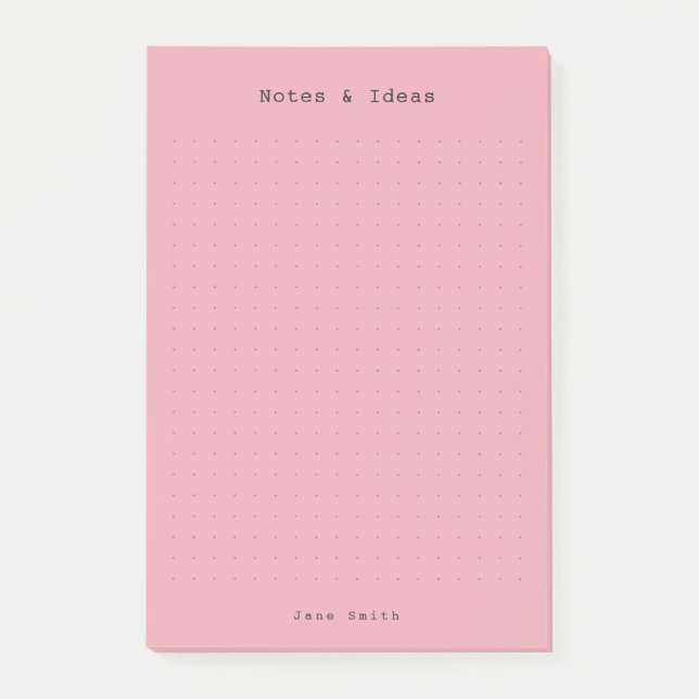 Notas Post-it® Pink minimalist and personalized retro aesthetic  (Anverso)