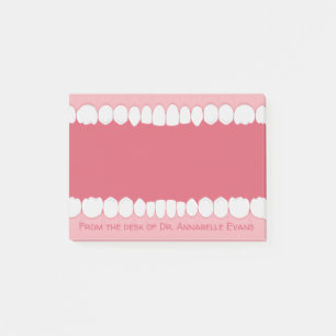 Notas Post-it® Pink Mouth with Teeth Personalize Post-it Notes: