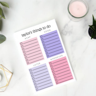 Notas Post-it® Pink Purple organizó cosas para hacer