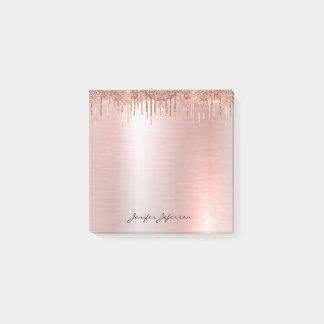 Notas Post-it® Pink Rose Gold Name Post-it® Notes