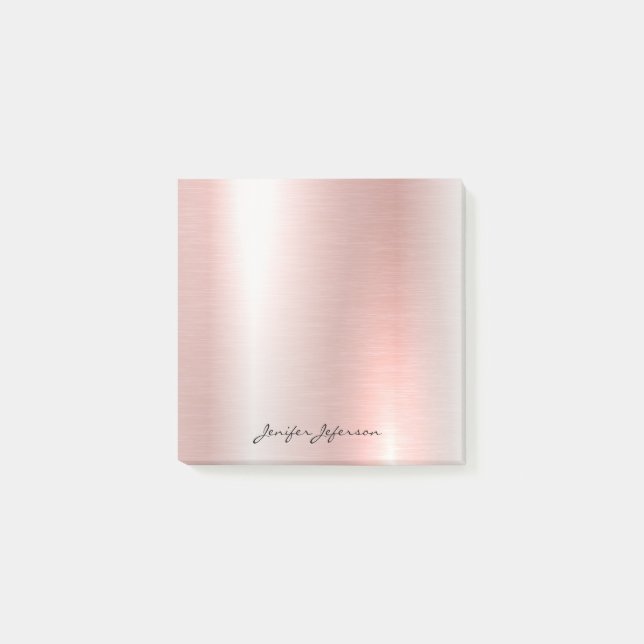 Notas Post-it® Pink Rose Gold Name Post-it® Notes (Anverso)