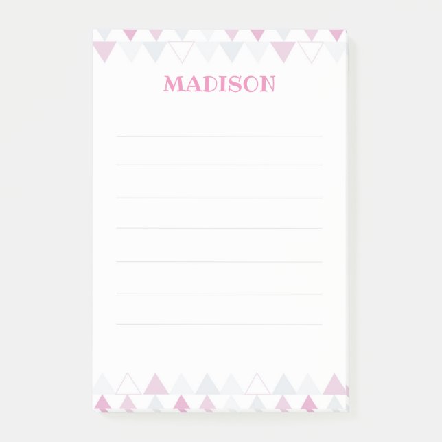 Notas Post-it® Pink Triangles Post it Notes (Anverso)