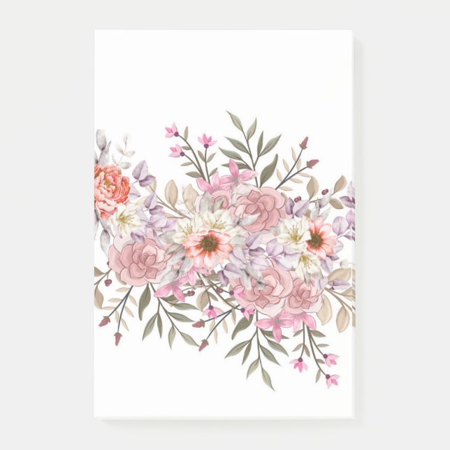 Notas Post-it® Pink Wedding Bouquet (Anverso)