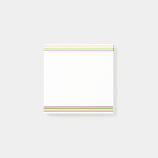 Notas Post-it® Pink Yellow Blue Purple Green Strike Trendy (Anverso)