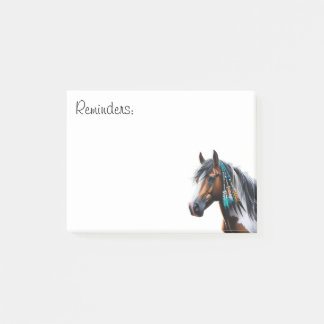 Notas Post-it® Pintar caballo con cuentas nativas
