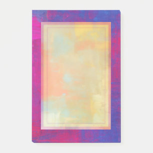 Notas Post-it® Pintura abstracta magenta y azul