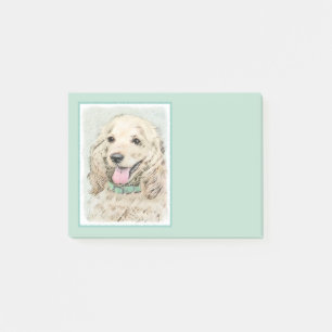 Notas Post-it® Pintura Buff de Cocker Spaniel - Arte Perro Origin