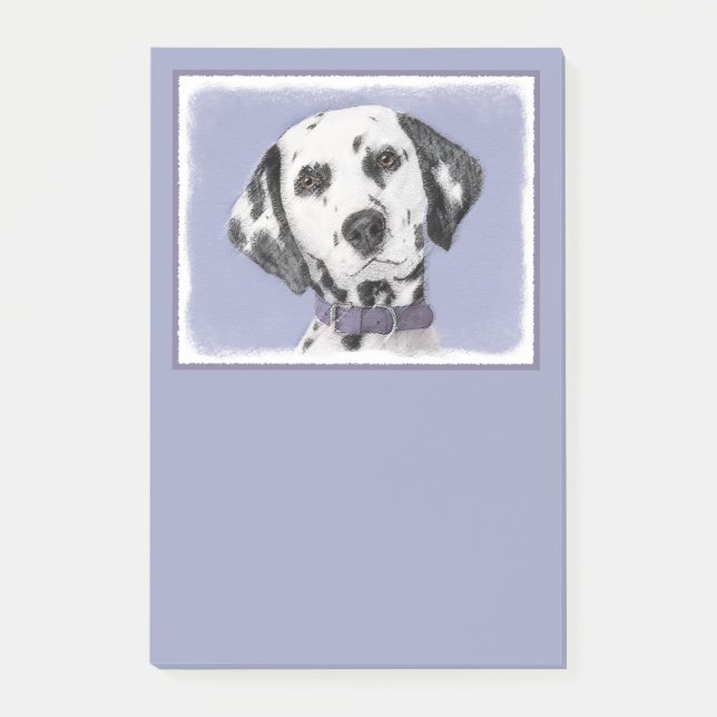 Notas Post-it® Pintura dálmata - Arte de perro original (Anverso)