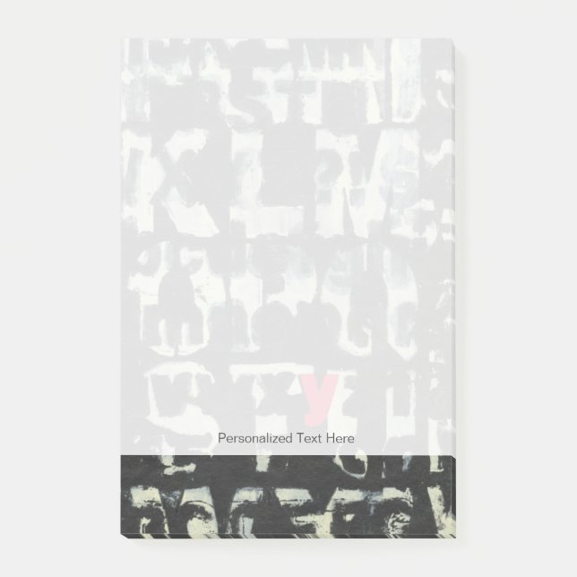 Notas Post-it® Pintura de alfabeto de Norman Wyatt (Anverso)