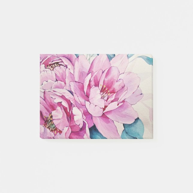 Notas Post-it® Pintura de arte floral (Anverso)