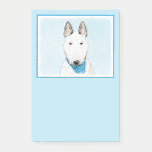 Notas Post-it® Pintura de Bull Terrier - Arte de Perro Original.