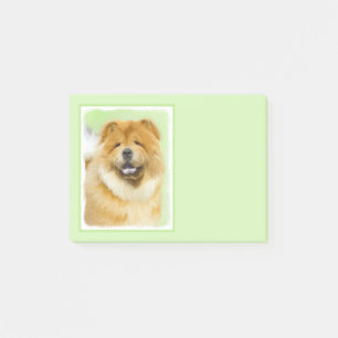 Notas Post-it® Pintura de Chow Chow - Arte Perro Original.