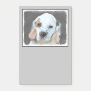 Notas Post-it® Pintura de Clumber Spaniel - Arte de Perro Origina