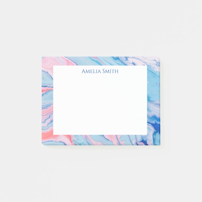 Notas Post-it® pintura de color pastel (Anverso)