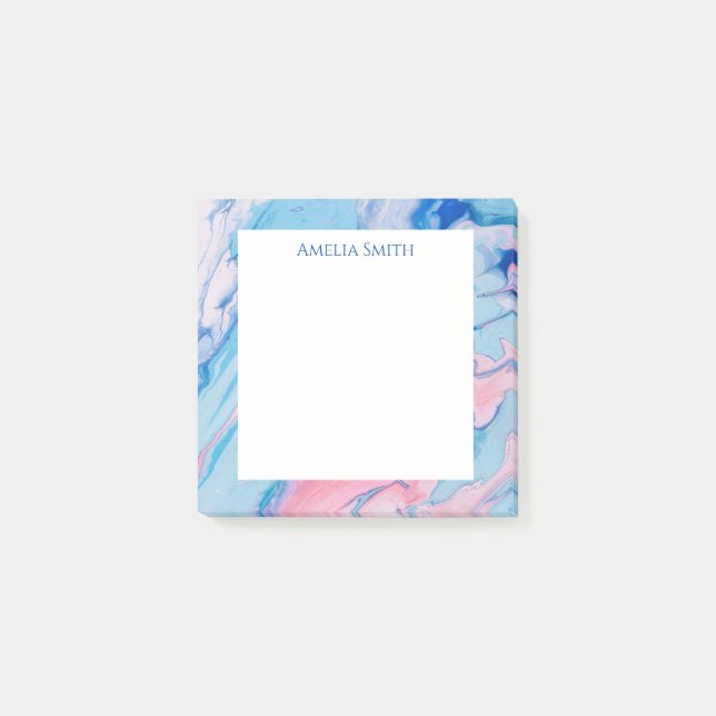 Notas Post-it® pintura de color pastel (Anverso)