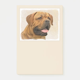 Notas Post-it® Pintura de Dogue de Burdeos - Arte de perro origin