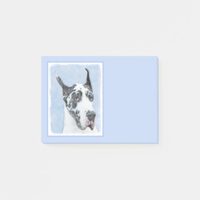 Notas Post-it® Pintura de gran dano (Harlequin) - Arte original d (Anverso)