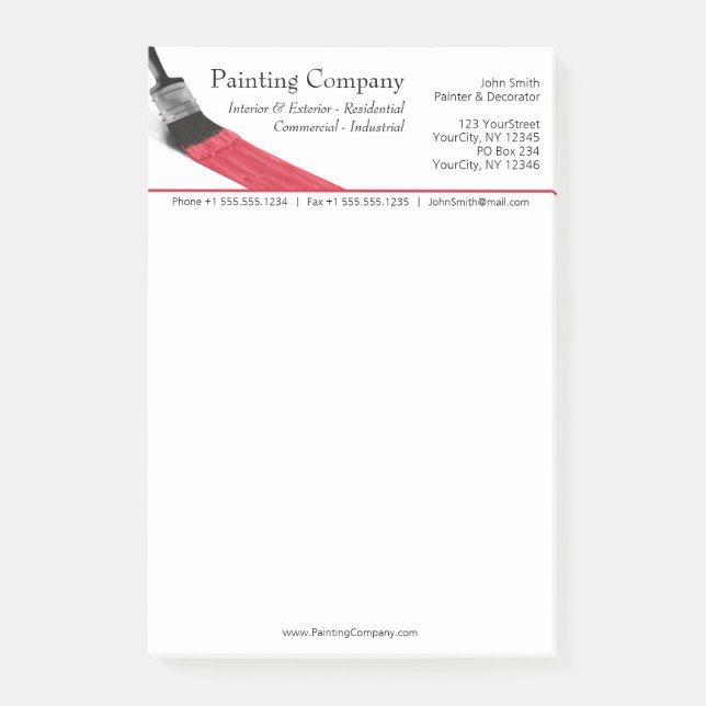 Notas Post-it® Pintura de la empresa de servicios de pintores Bru (Anverso)