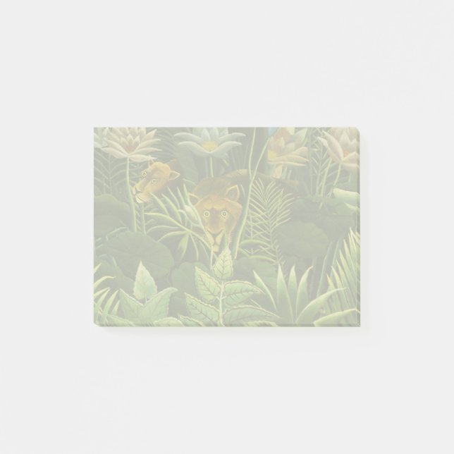 Notas Post-it® Pintura de león de la selva tropical de Rousseau (Anverso)