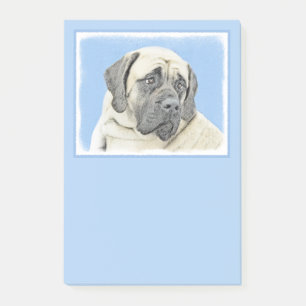 Notas Post-it® Pintura de malvado inglés (Fawn) - Arte de perro o