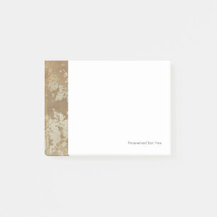Notas Post-it® Pintura de oro abstracta con especkles plateados