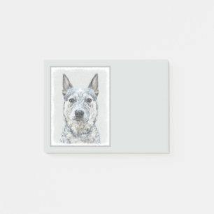 Notas Post-it® Pintura de perro de ganado australiano - Arte orig