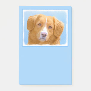 Notas Post-it® Pintura de perro de la recuperación del pato de Nu