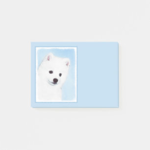 Notas Post-it® Pintura de perro esquimal estadounidense - Arte de