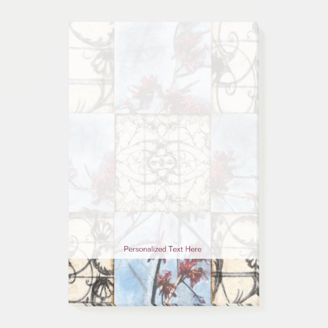 Notas Post-it® Pintura de trabajo en panel abstracto (Anverso)