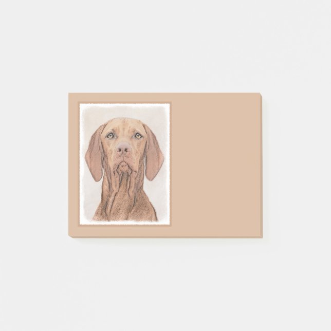 Notas Post-it® Pintura de Vizsla - Arte Perro Original. (Anverso)
